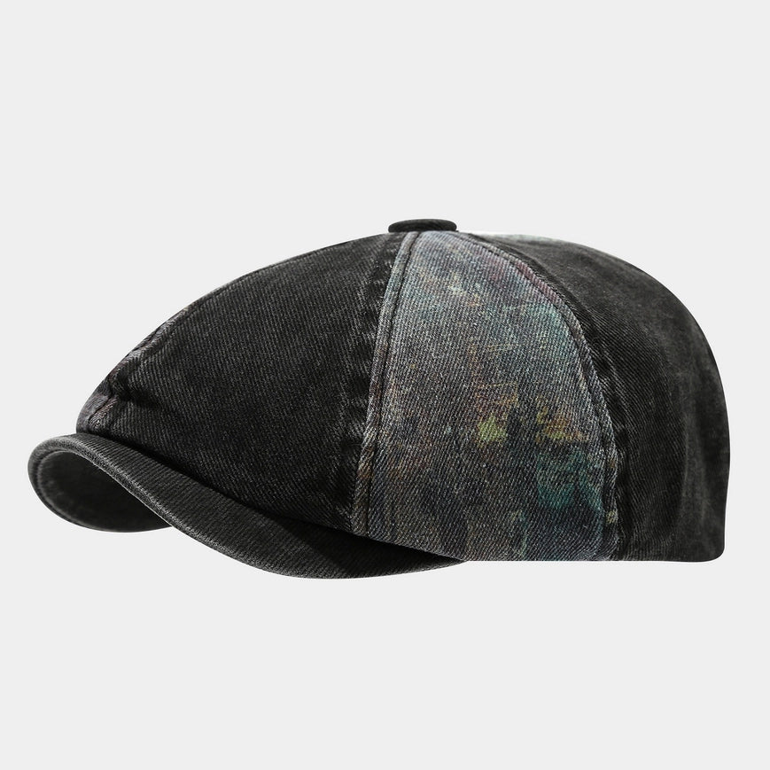 Vintage Washed Newsboy Cap For Men Women