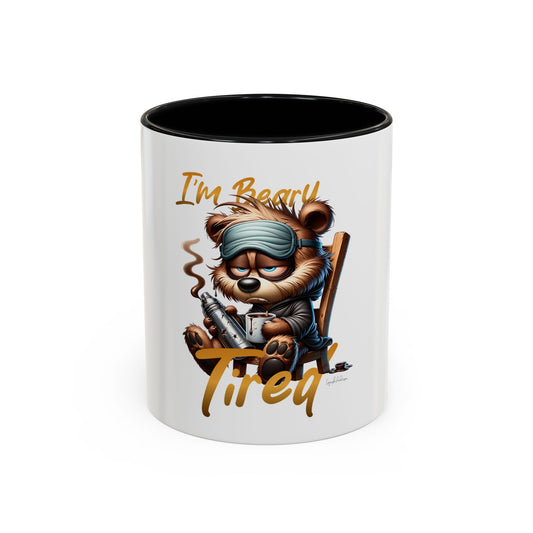 Beary Tired Accent Coffee Mug (11, 15oz) image 0