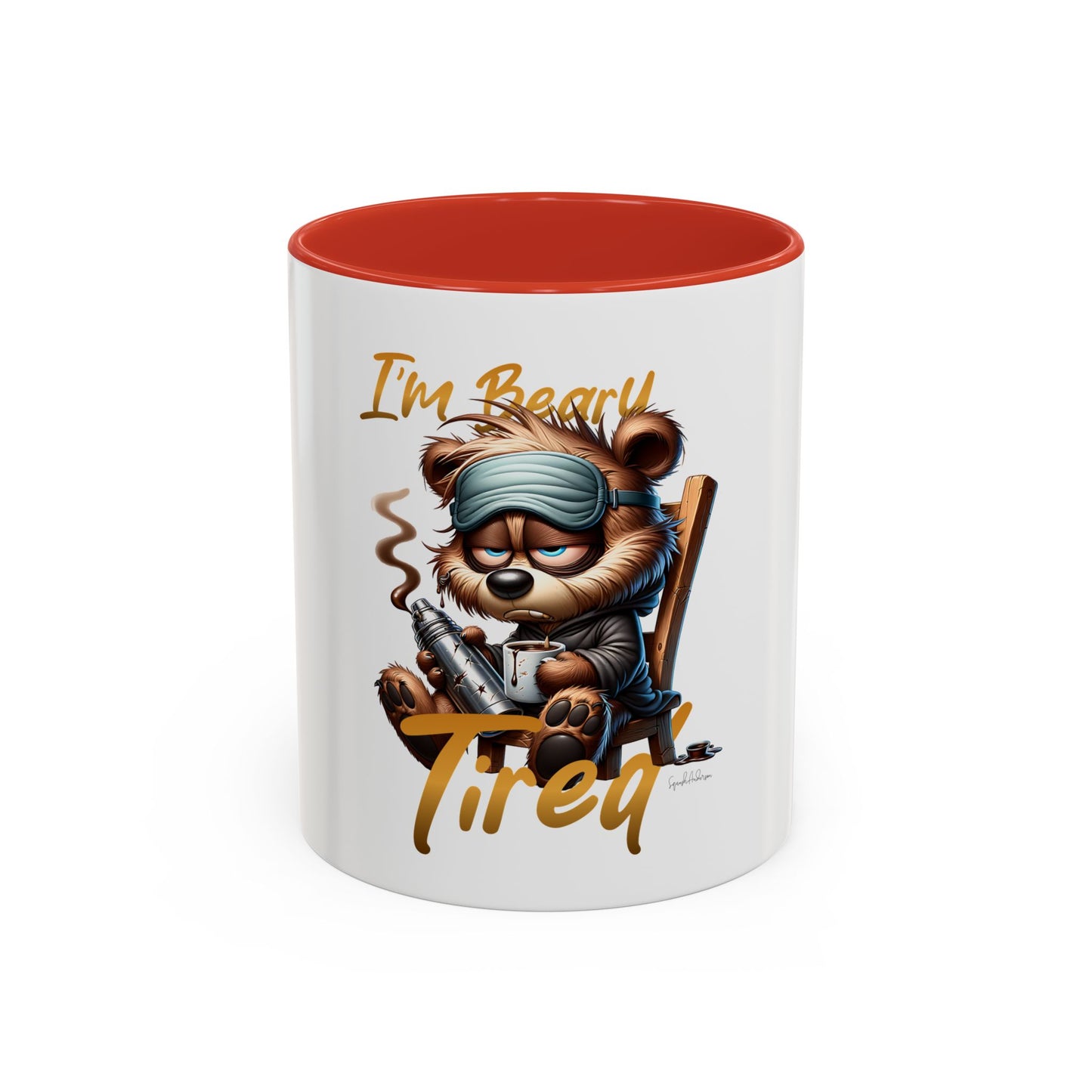 Beary Tired Accent Coffee Mug (11, 15oz) image 12