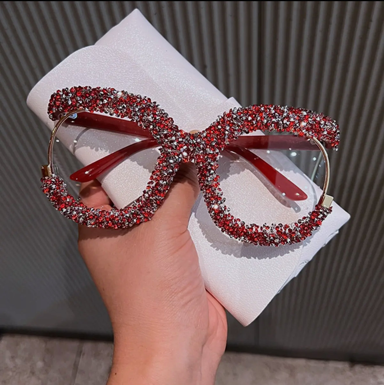 Large Frame Fashionable Diamond GLASSES