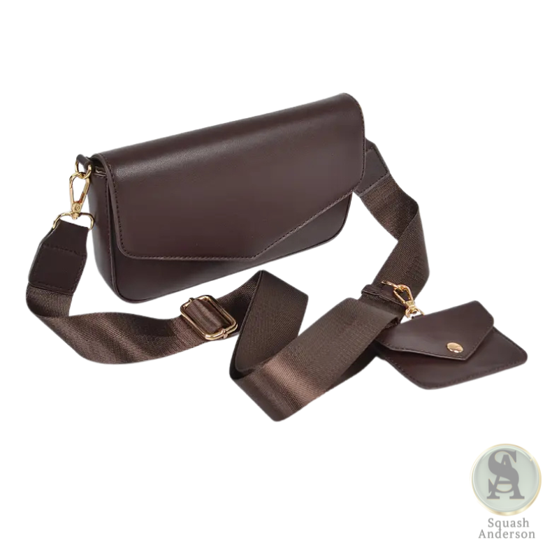 Everyday Faux Leather Crossbody Bag Set