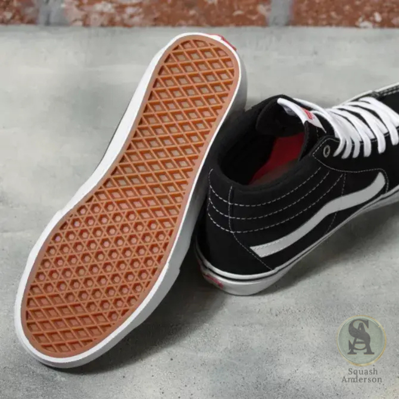 Black & White High-Top Canvas Sneakers