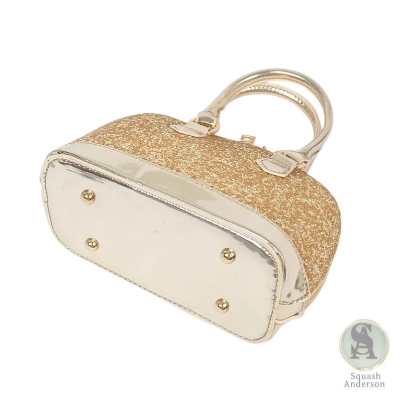 Glitter Mirror Top Handle Crossbody Bag