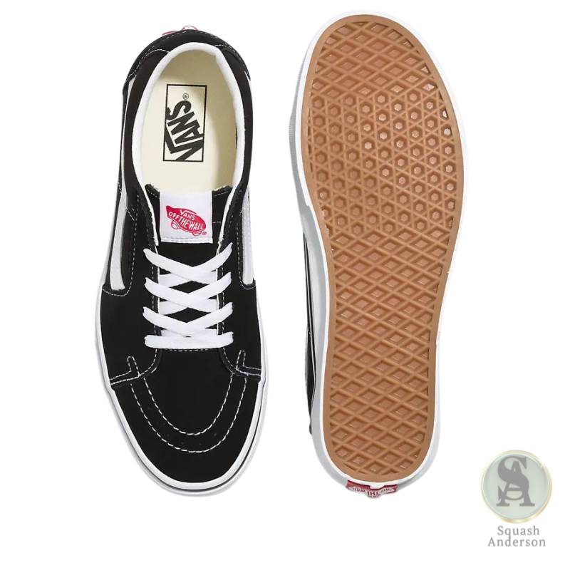 Black & White Low-Top Canvas Sneakers