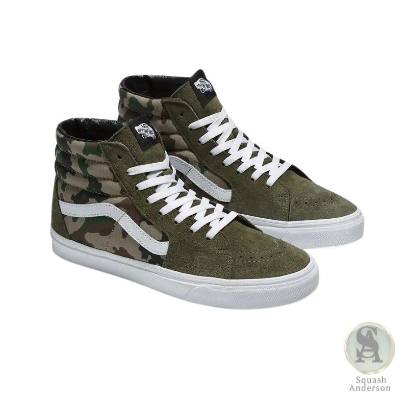 Camo Olive High-Top Sneakers