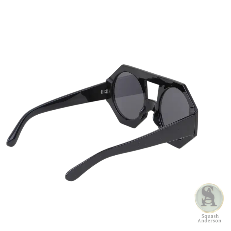 Retro Color Pop Geometric Round Sunglasses