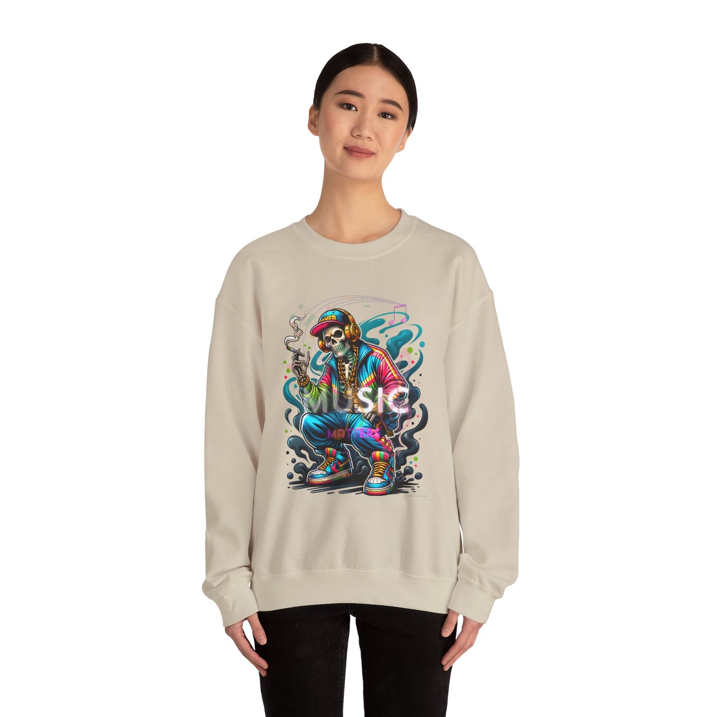 Music Unisex Heavy Blend™ Crewneck Sweatshirt image 7