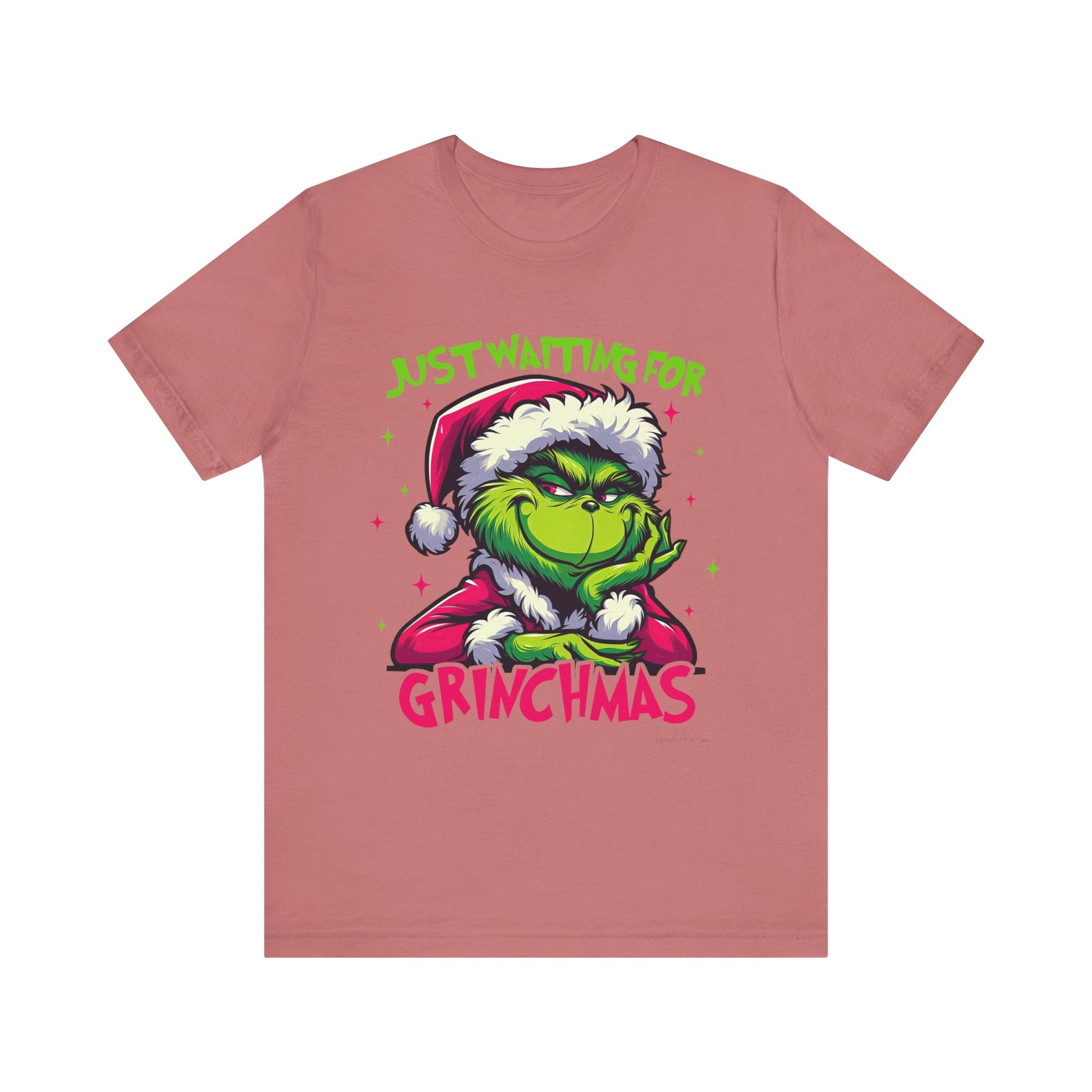 Just Waiting For Grinchmas Unisex Jersey Short Sleeve Tee image 12