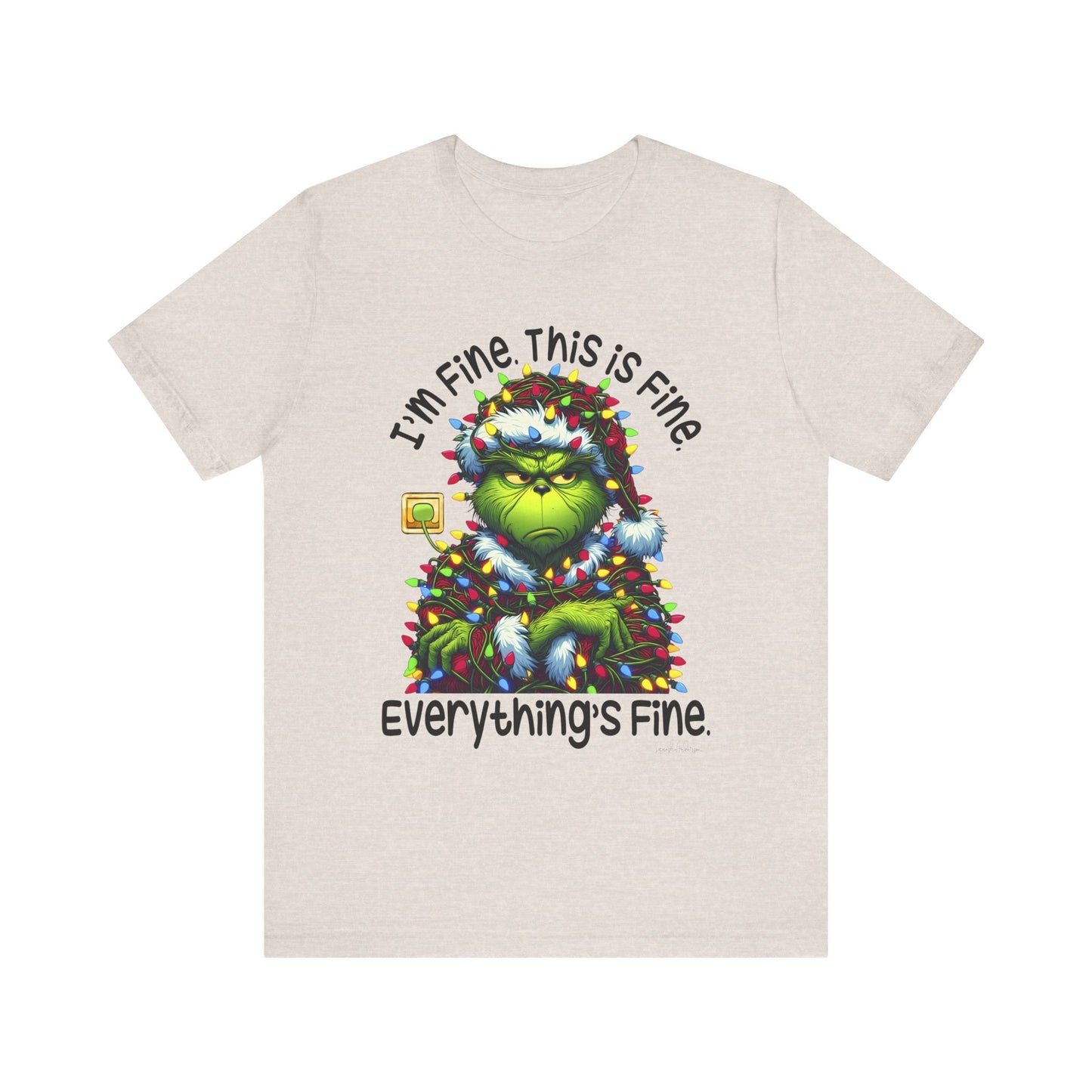 Im Fine Grinch Unisex Jersey Short Sleeve Tee image 4