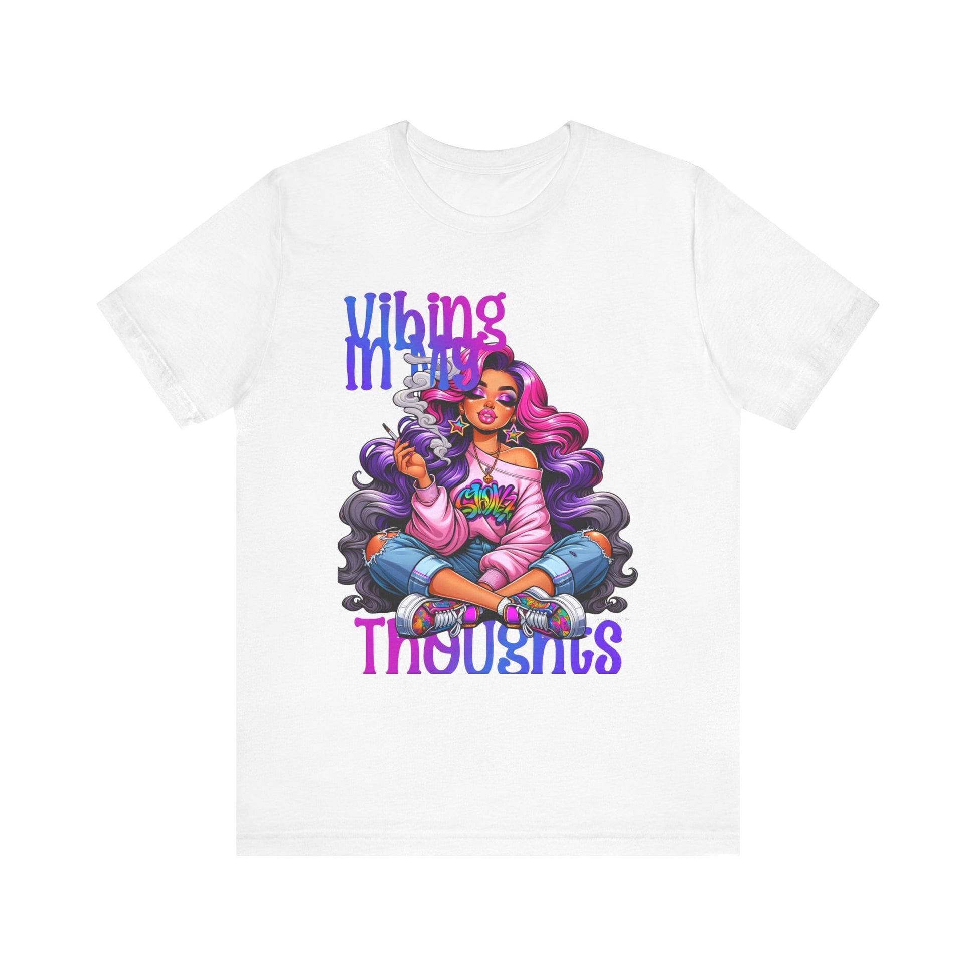 Vibing in my thoughts Unisex Jersey Short Sleeve Tee image 0
