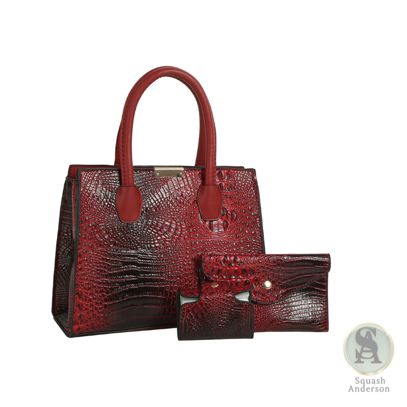 Alligator Croc 3-In-1 Satchel Set