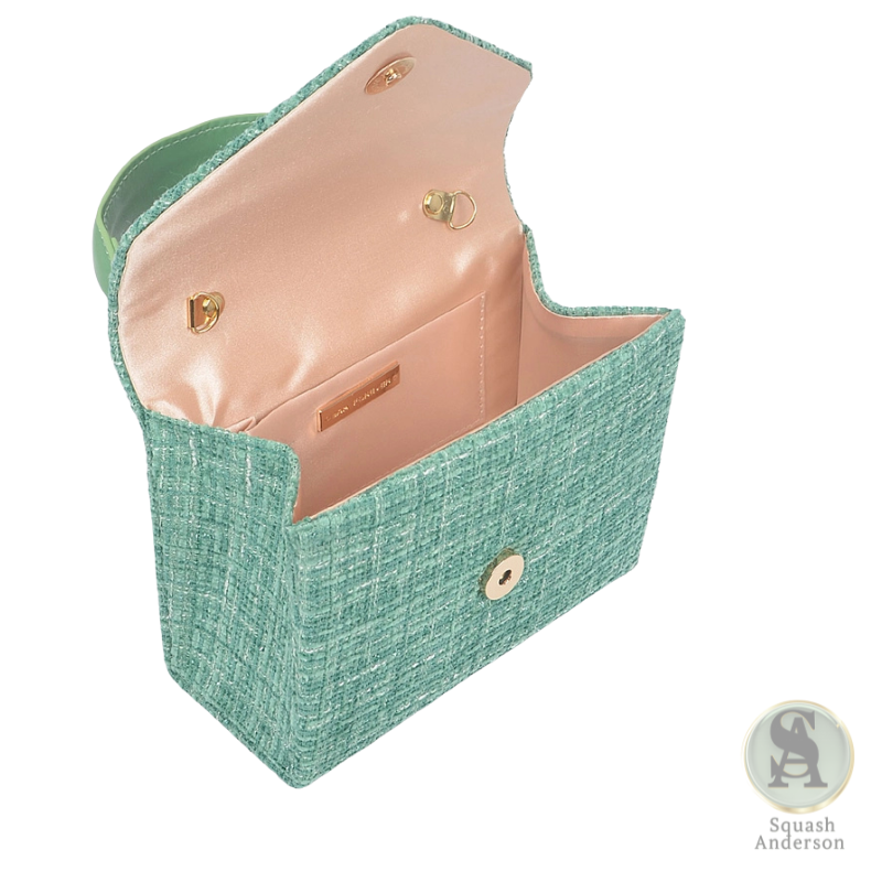 Tweed Top Handle Crossbody Bag