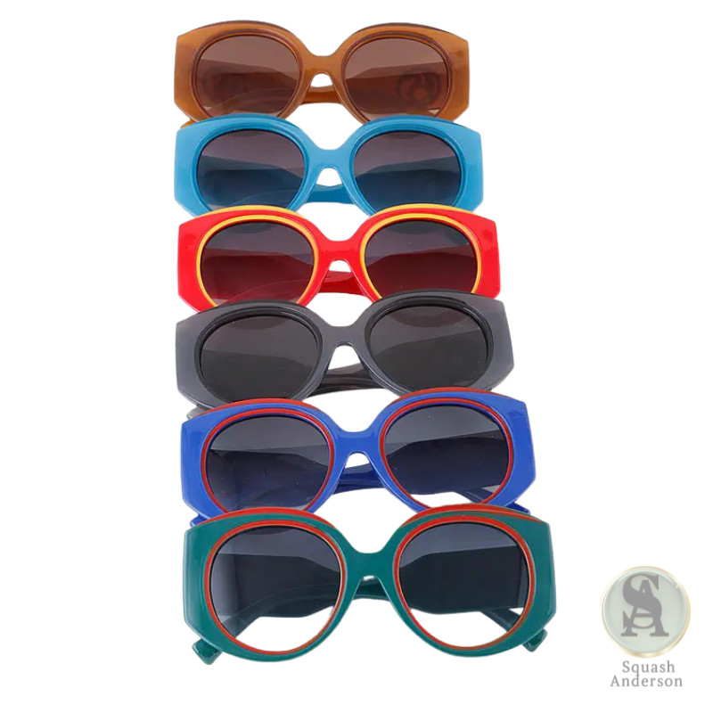 Retro Two-Tone Round Sunglasses