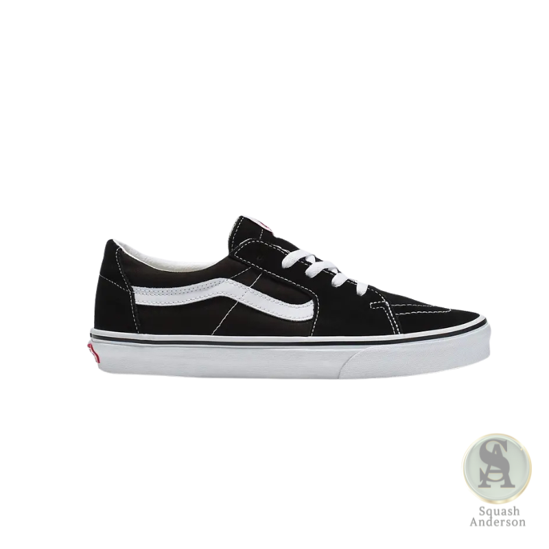 Black & White Low-Top Canvas Sneakers