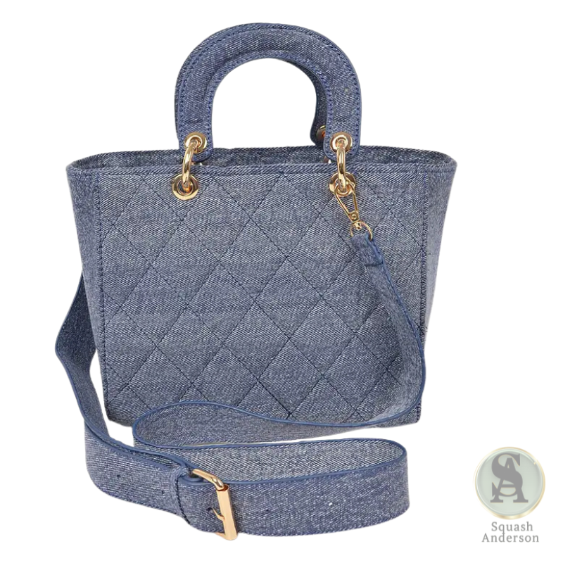 Quilted Denim Tote Bag