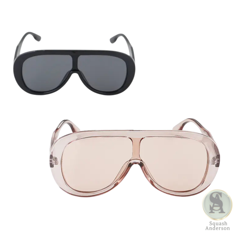 Aviator Shield Sunglasses – Oversized Retro Style