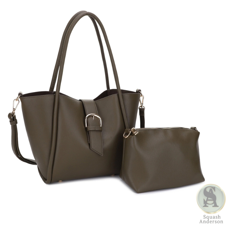 Hazel 2-in-1 Tote and Crossbody Set – Chocolate