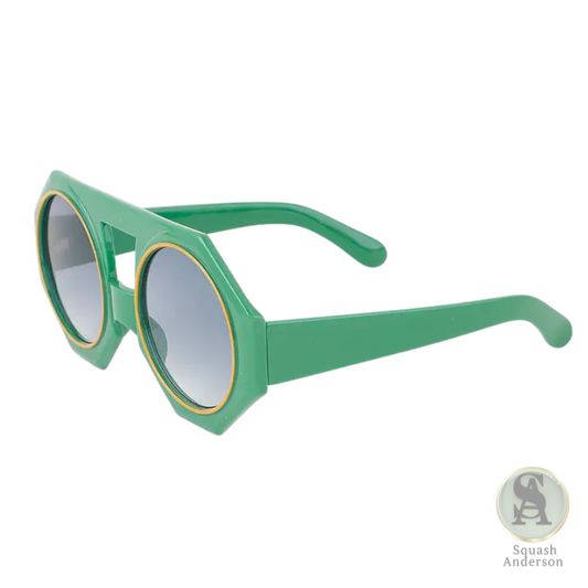 Retro Color Pop Geometric Round Sunglasses