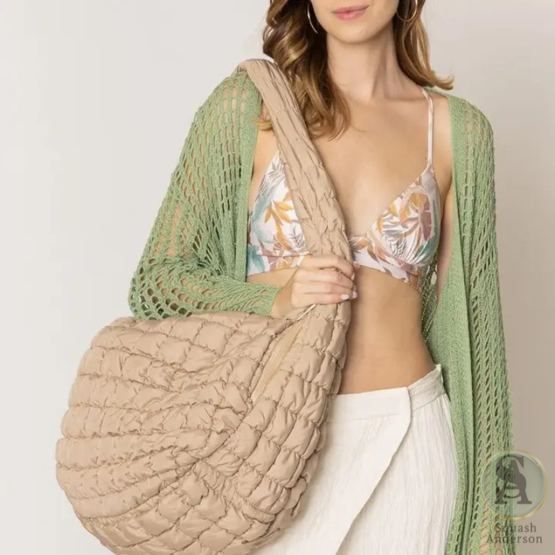 Cora Large Quilted Puffer Tote Bag