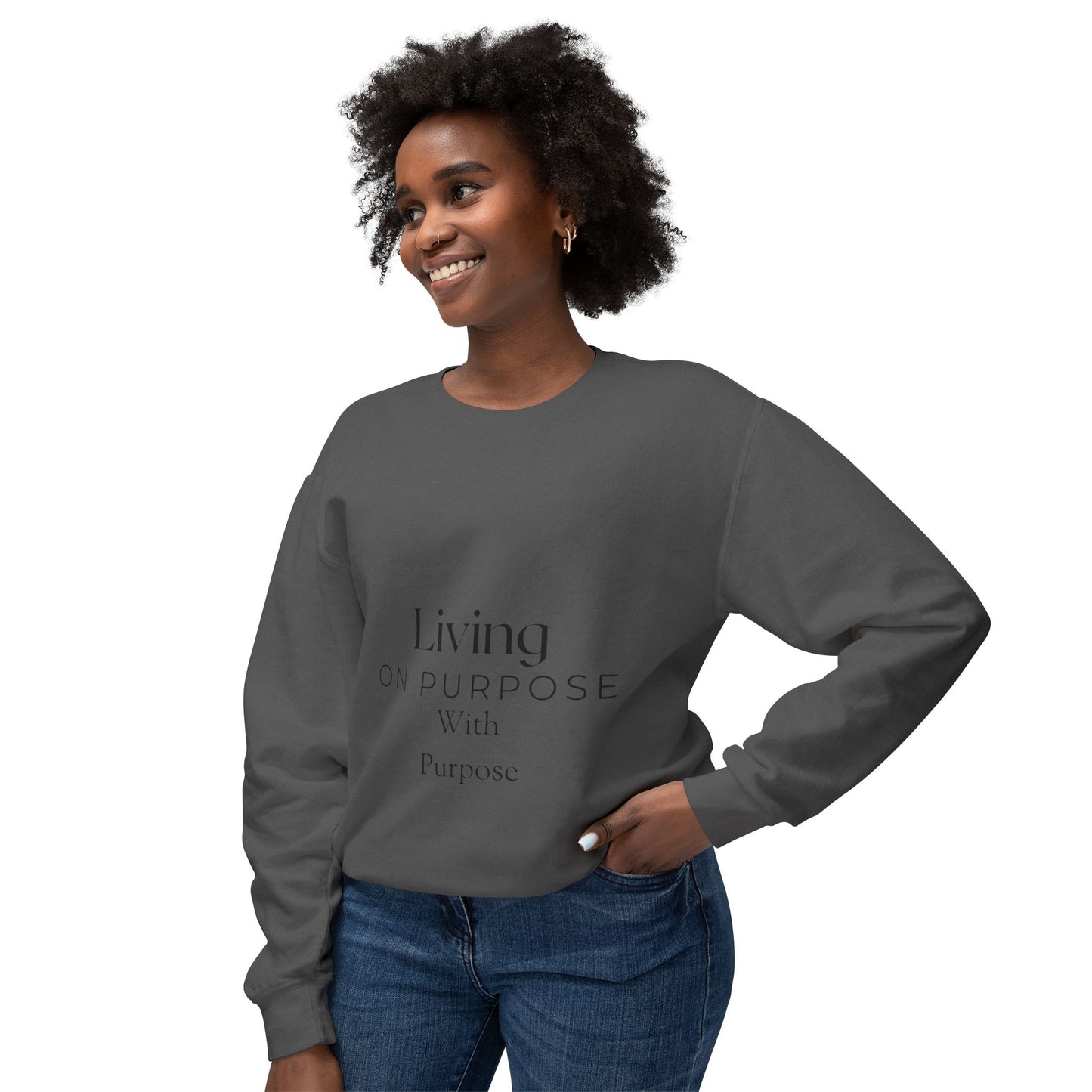 Living On Purpose Unisex Lightweight Crewneck Sweatshirt image 10