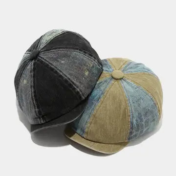 Vintage Washed Newsboy Cap For Men Women