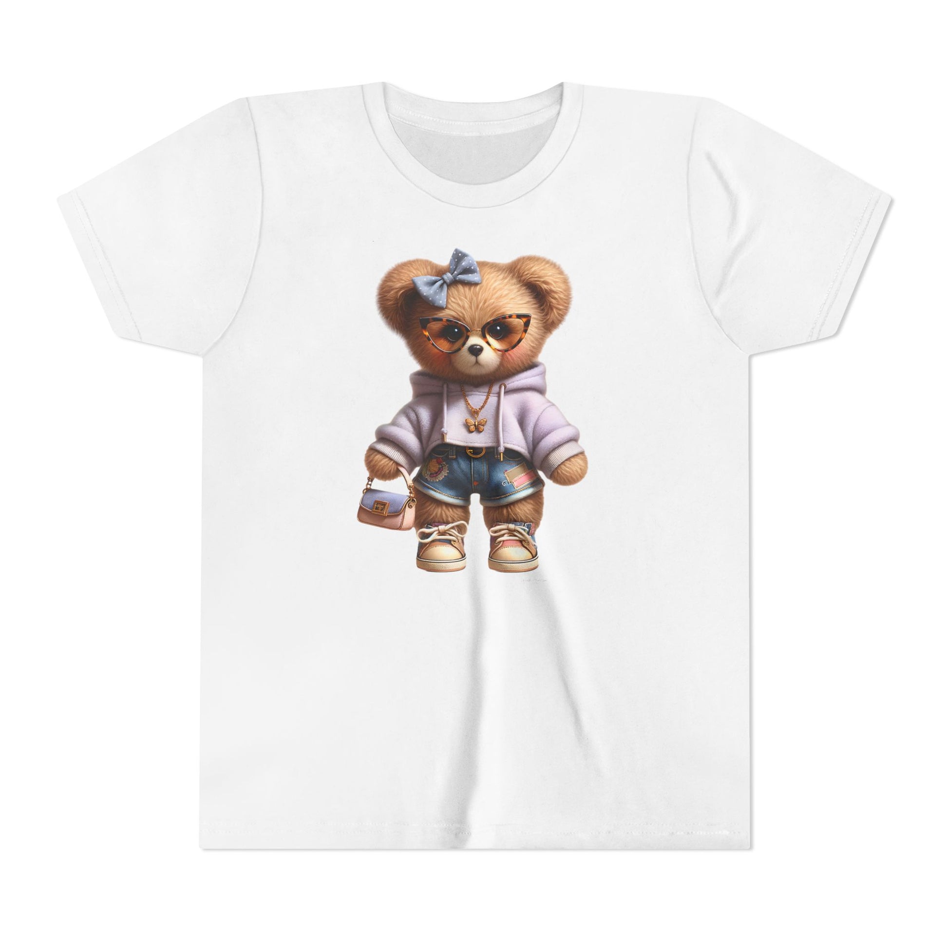 Cute girl bear Youth Short Sleeve Tee image 0