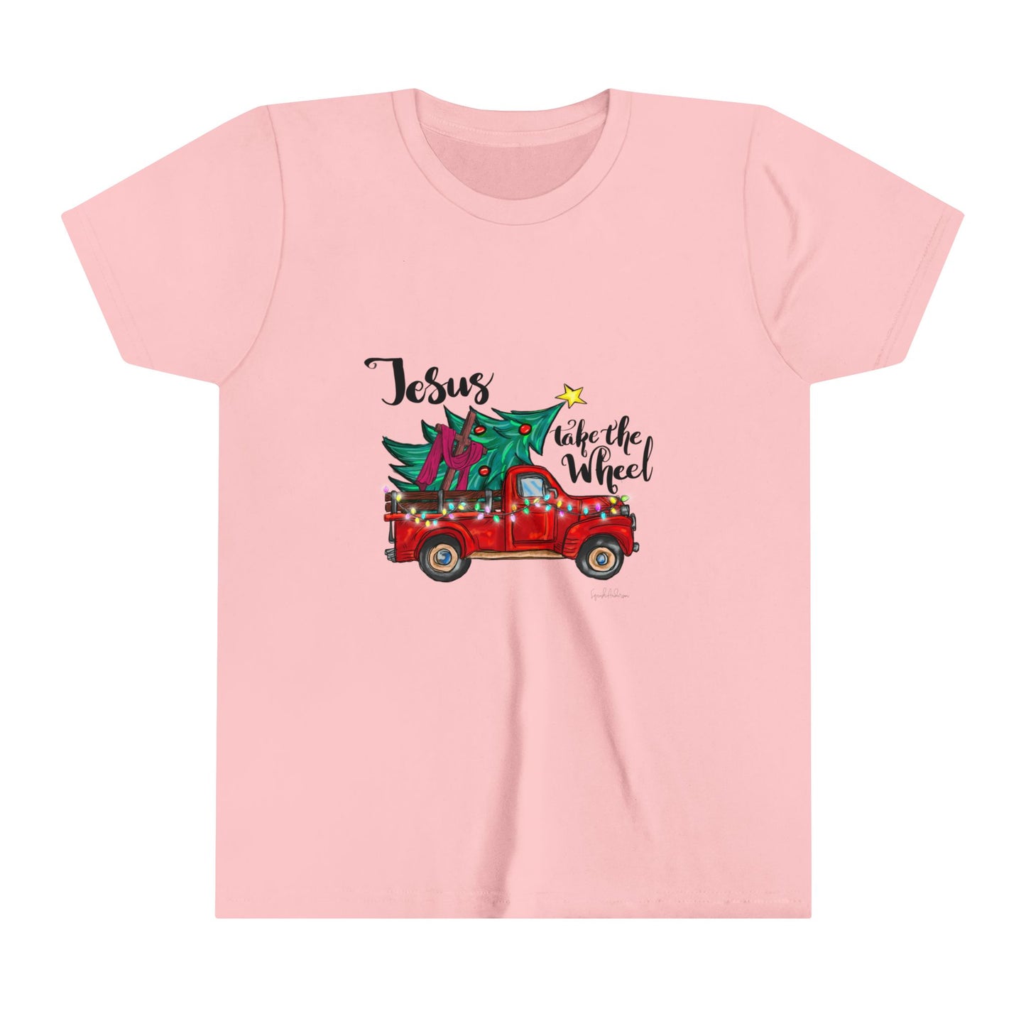 Jesus Take The Wheel Youth Short Sleeve Tee image 8