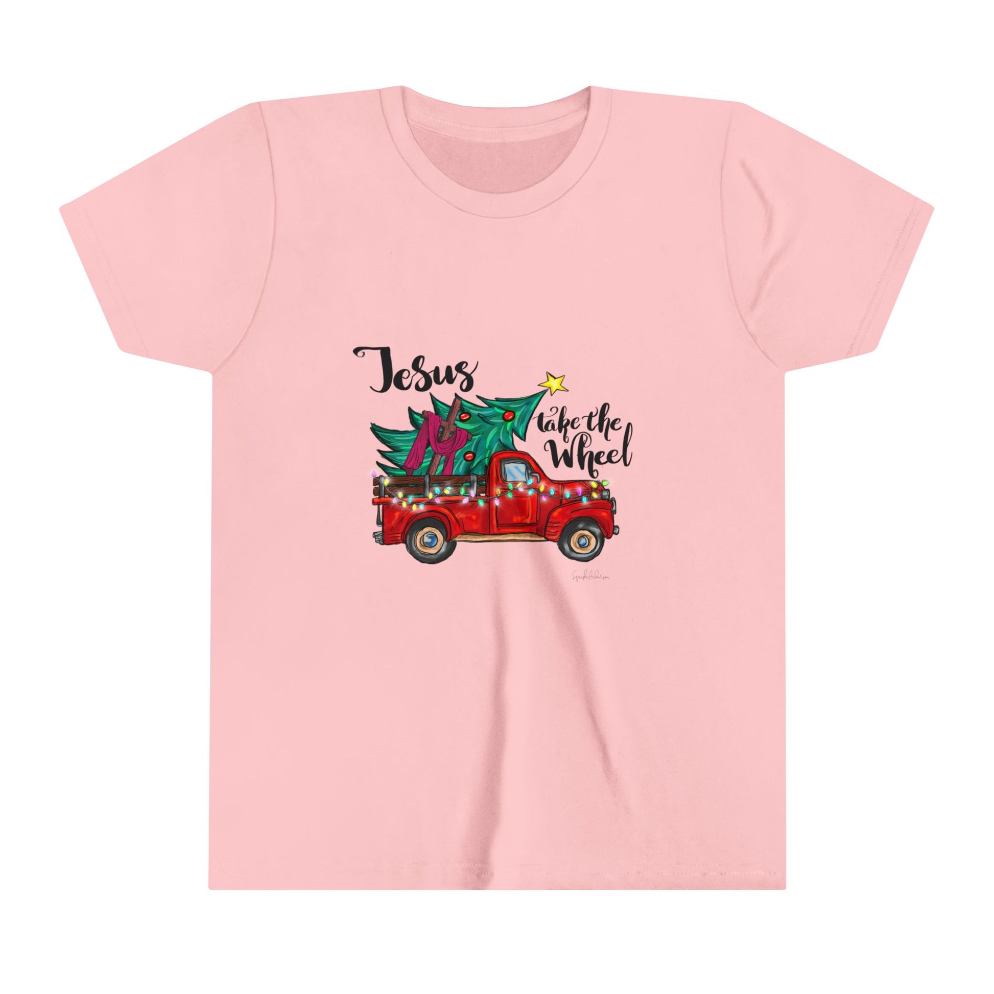 Jesus Take The Wheel Youth Short Sleeve Tee image 8