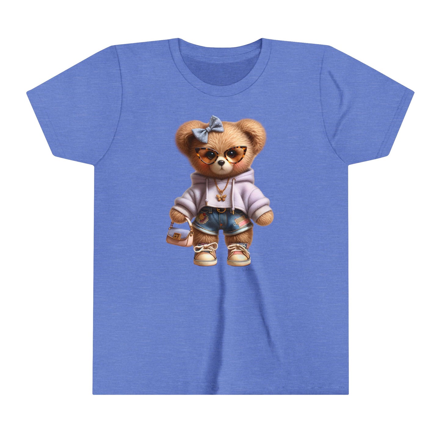 Cute girl bear Youth Short Sleeve Tee image 8
