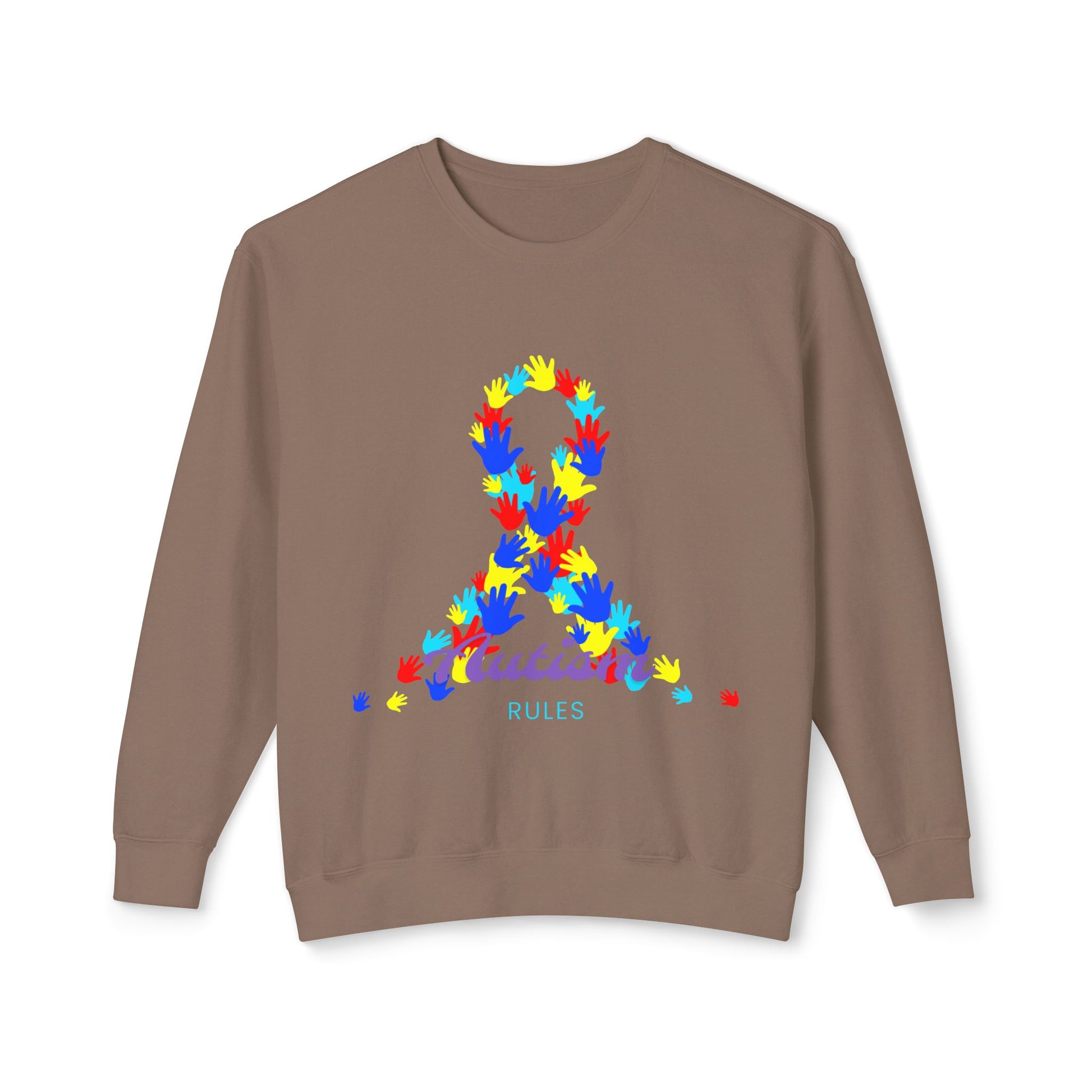 Autism Rules Unisex Lightweight Crewneck Sweatshirt image 12