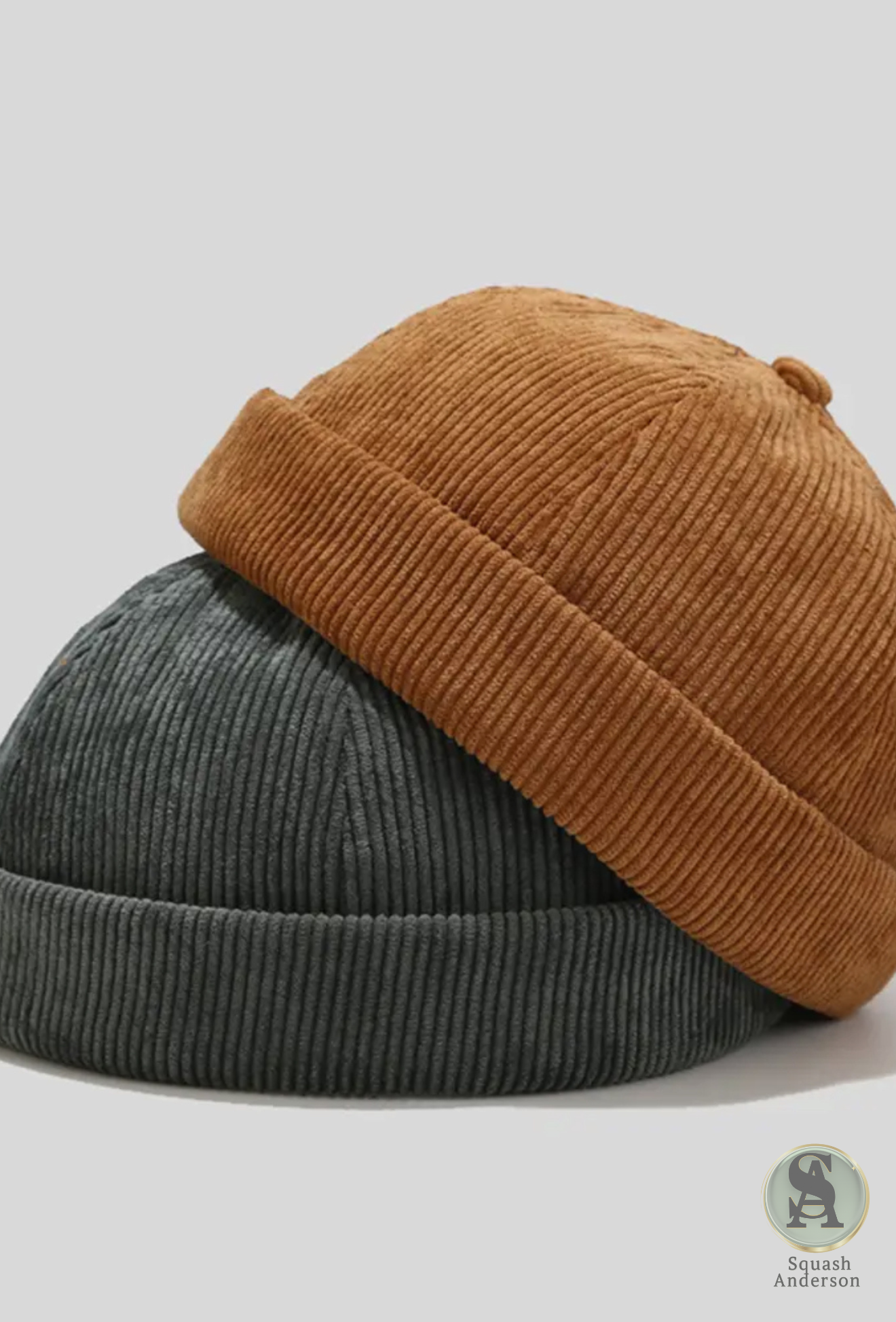Solid Color Corduroy Melon Hat