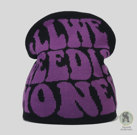 Alphabet Beanie “All We Need Is Money”