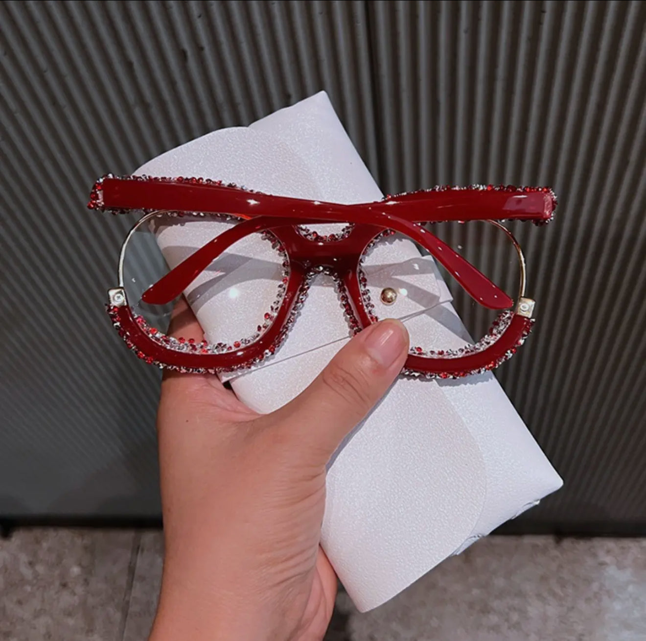 Large Frame Fashionable Diamond GLASSES