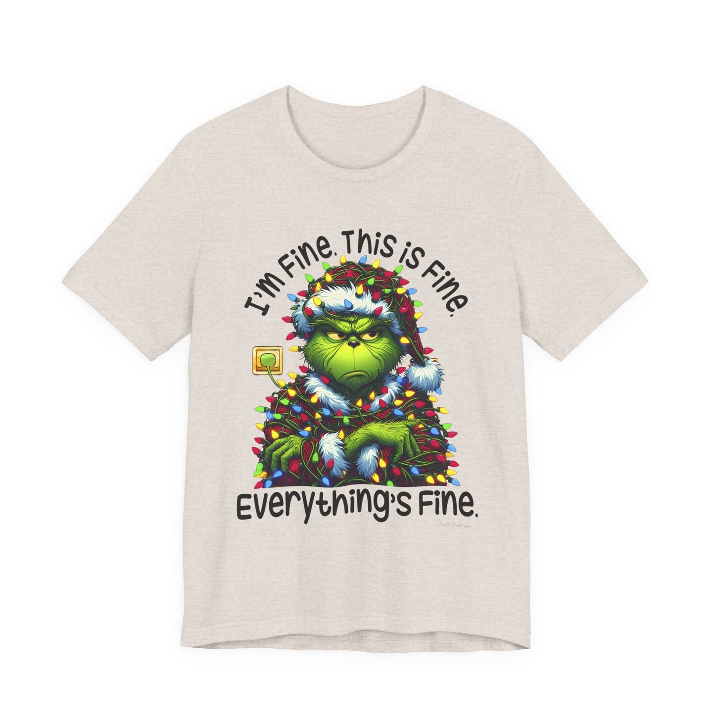 Im Fine Grinch Unisex Jersey Short Sleeve Tee image 6