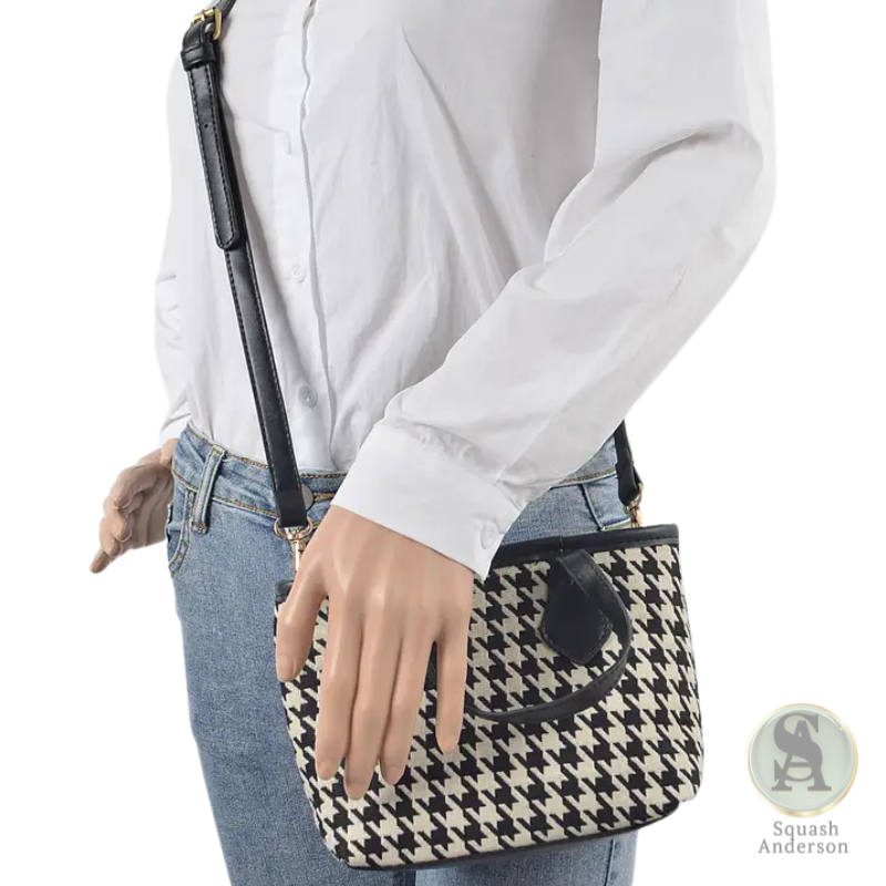 Classic Houndstooth Mini Tote