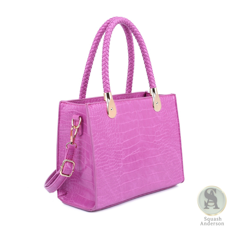 Croc Alligator Top Handle Satchel