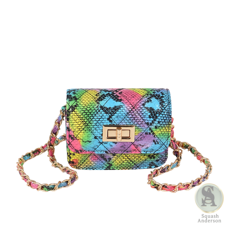 Multi-Color Snake Print Mini Bag