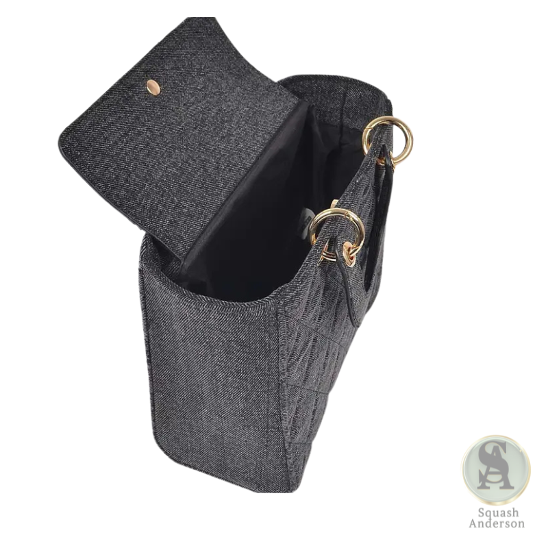 Quilted Denim Tote Bag