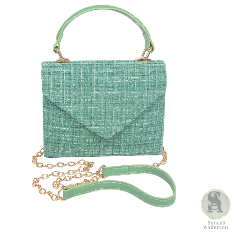 Tweed Top Handle Crossbody Bag