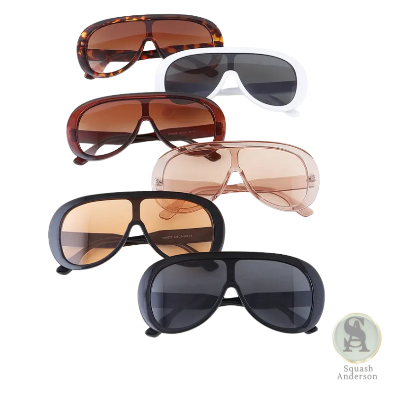 Aviator Shield Sunglasses – Oversized Retro Style
