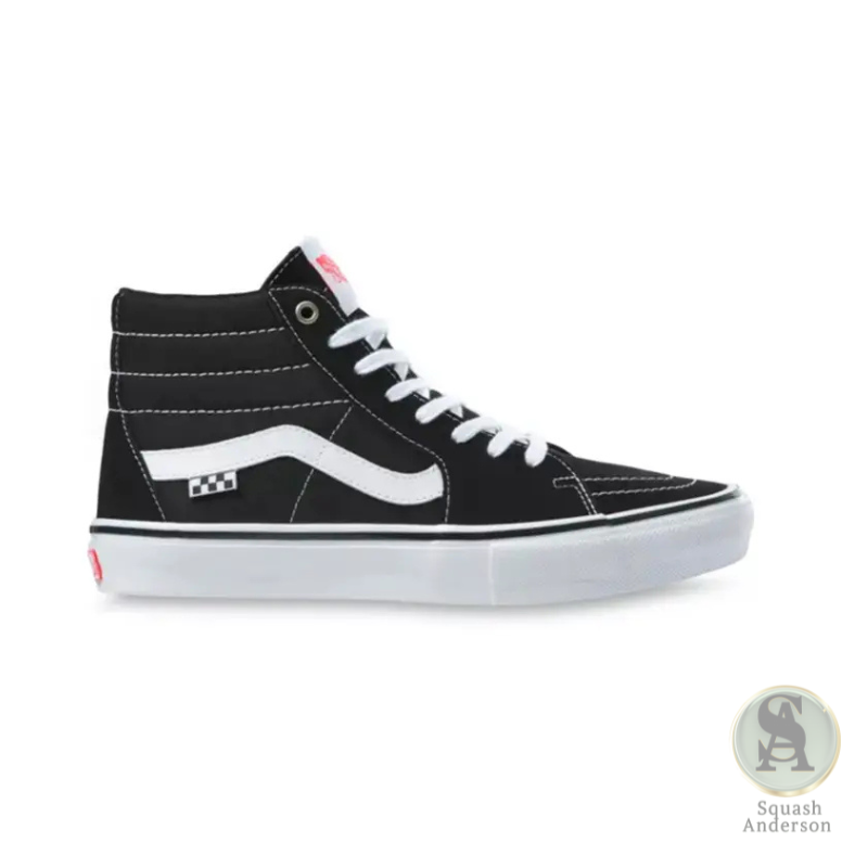 Black & White High-Top Canvas Sneakers