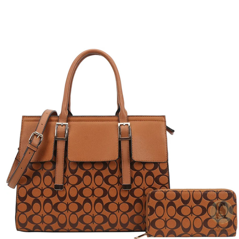 Oval Luxe 2-in-1 Satchel & Wallet Set