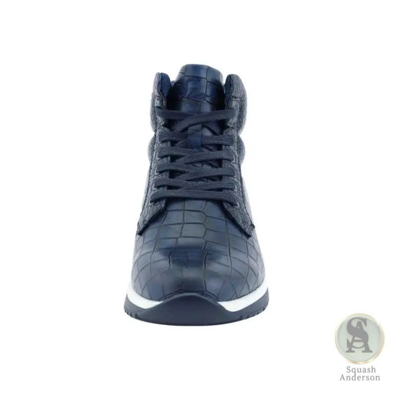 Ryder Navy Croc-Embossed Sneakers