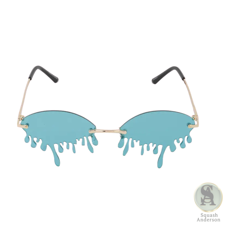 Retro Dripping Paint Oval Sunglasses
