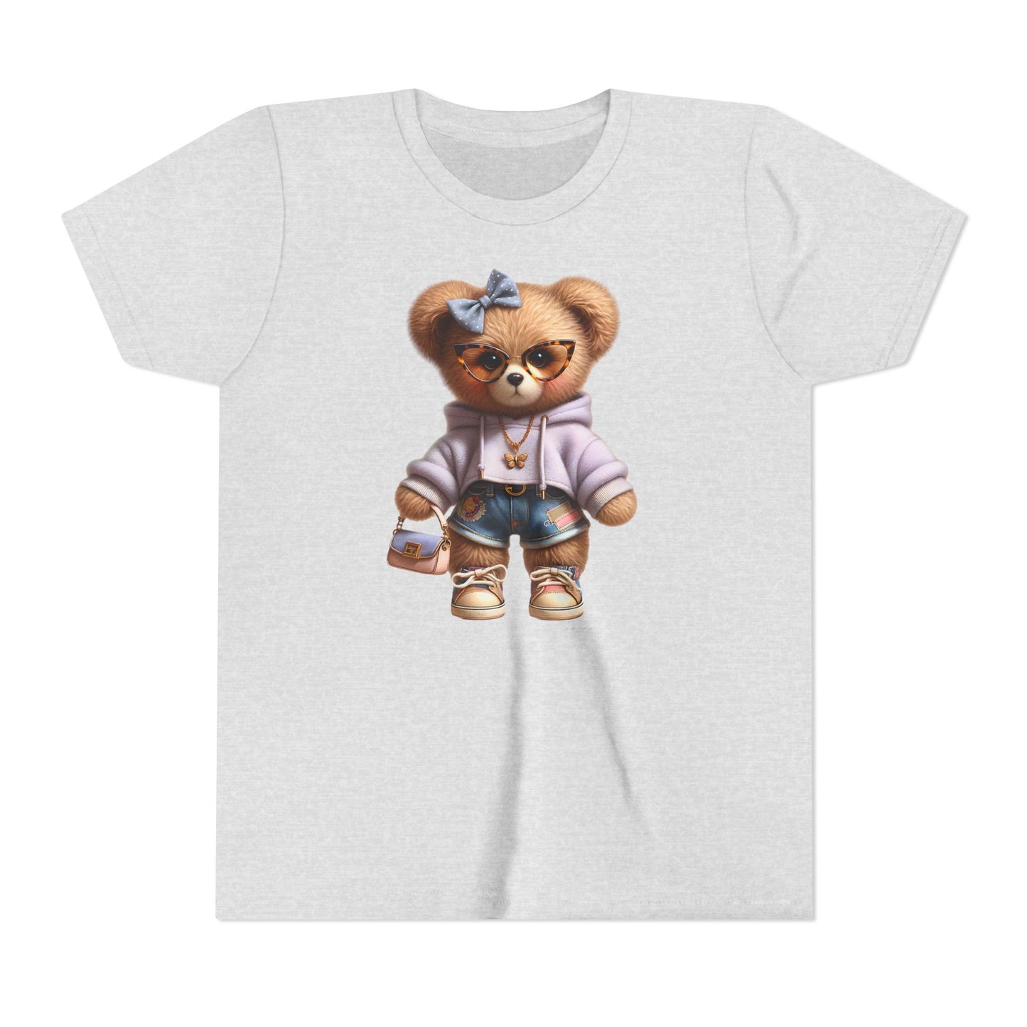 Cute girl bear Youth Short Sleeve Tee image 4