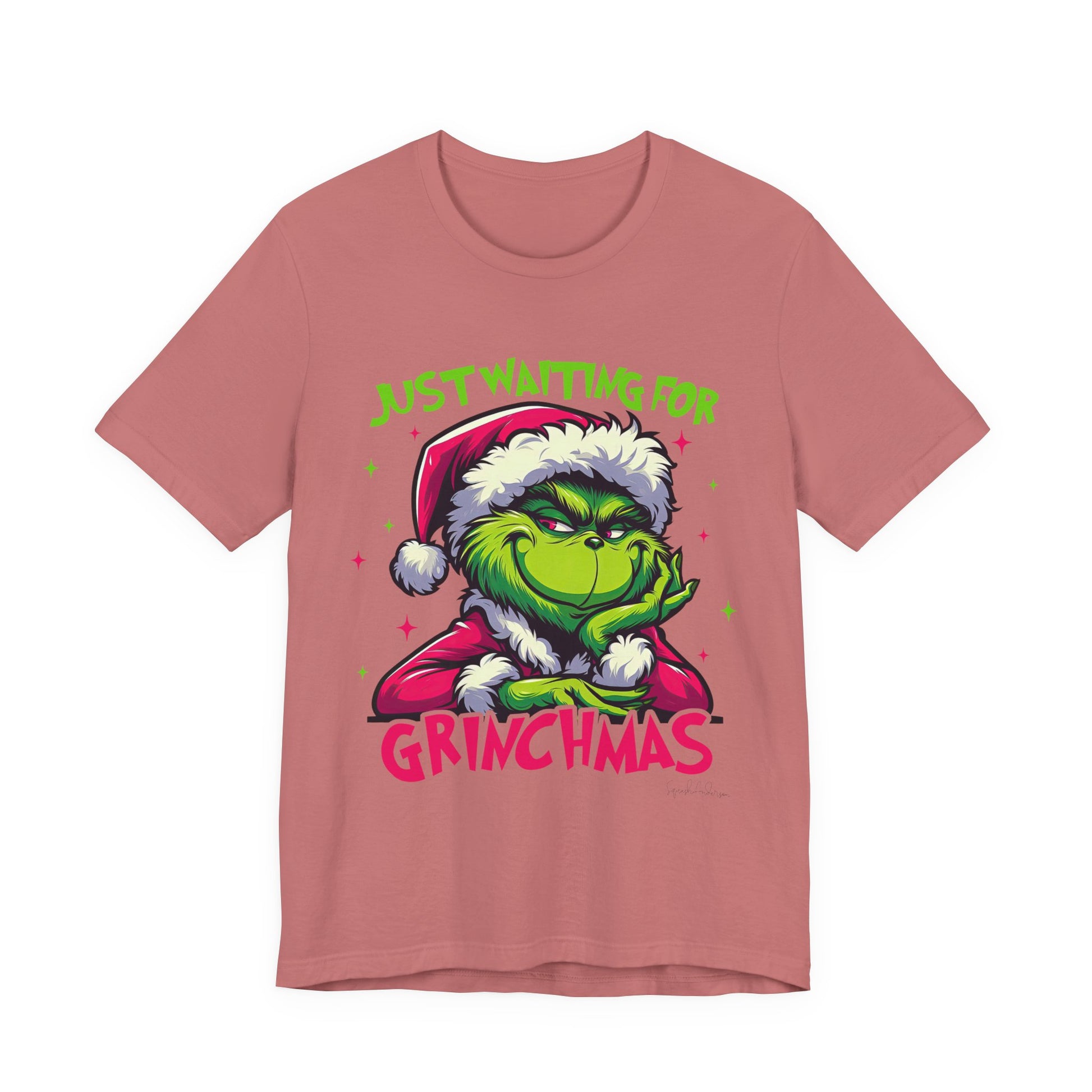 Just Waiting For Grinchmas Unisex Jersey Short Sleeve Tee image 14