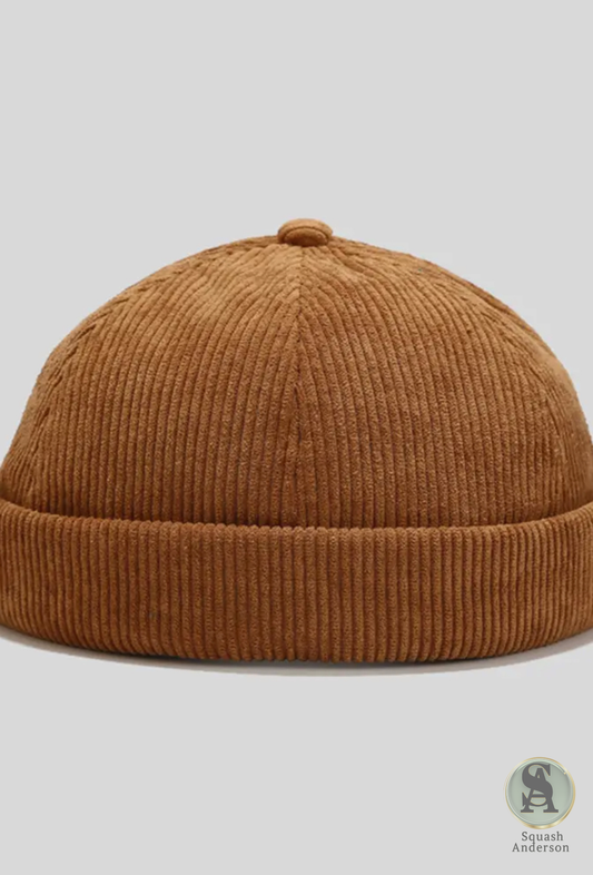 Solid Color Corduroy Melon Hat