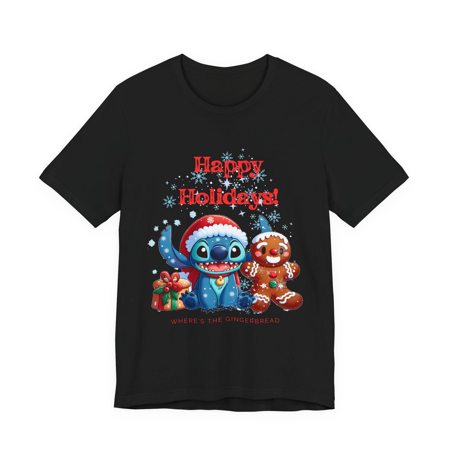 Happy Holidays Stitch Unisex Jersey Short Sleeve Tee image 6