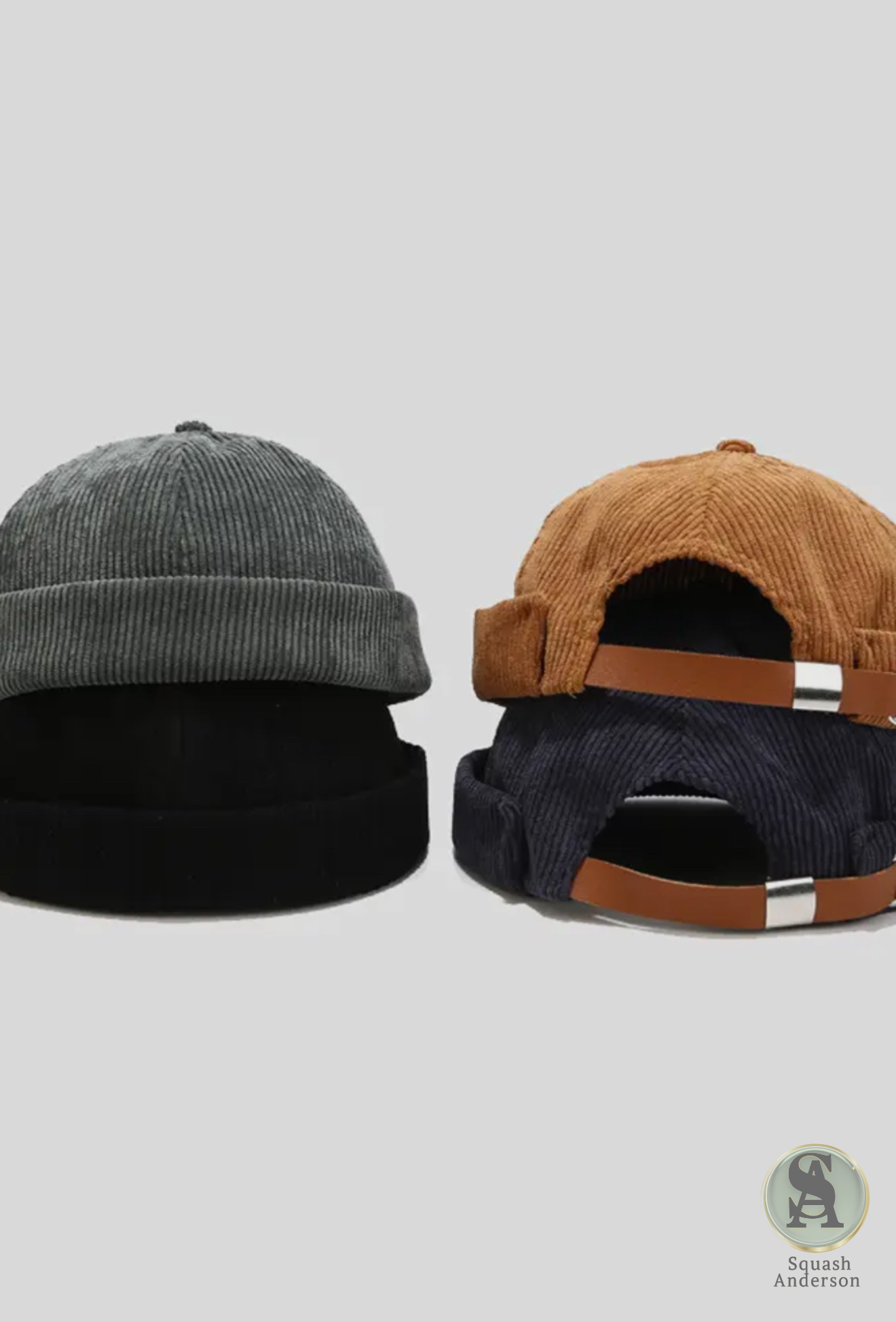 Solid Color Corduroy Melon Hat