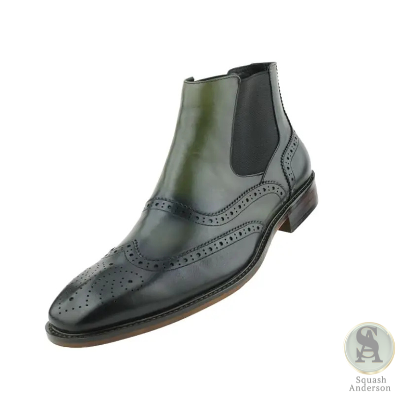 Asher Brogue Chelsea Boots